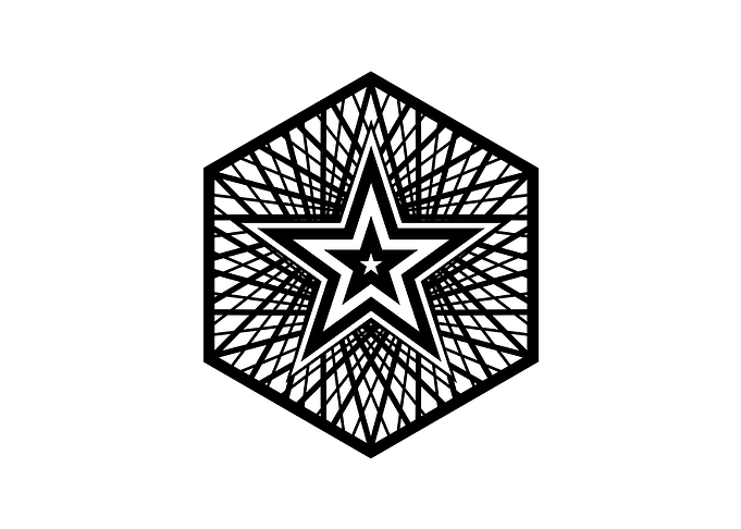 Black Geometric Glyph Rune