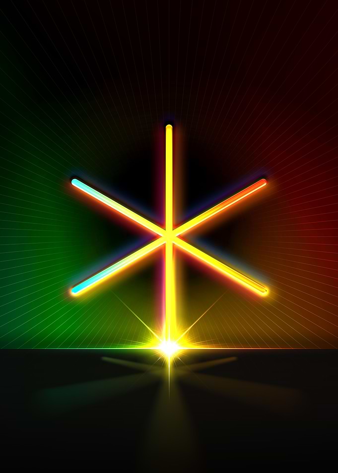 Neon Sacred Geometry Glyph