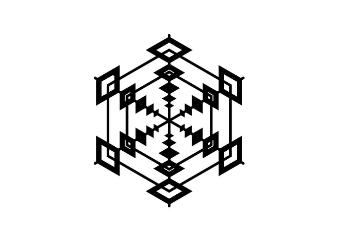 Black Glyph Mandala Rune