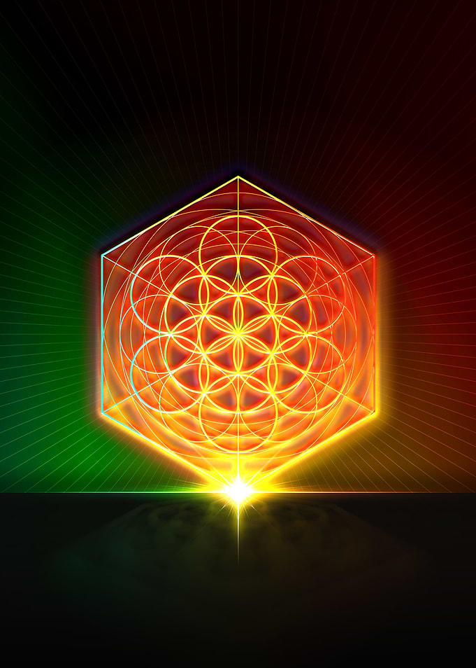 Neon Geometric Glyph Rune