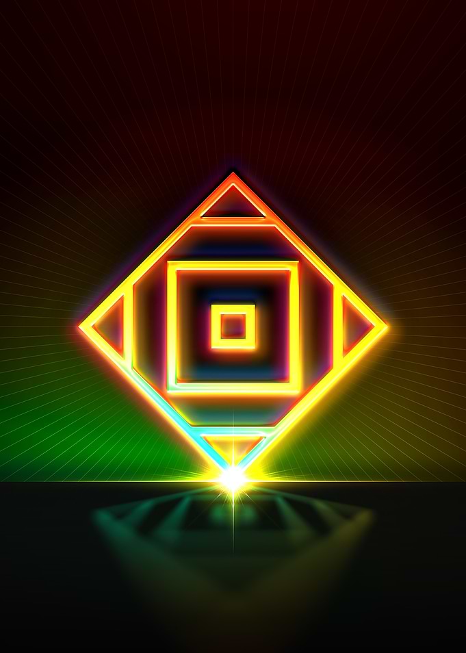 Neon Geometric Glyph Sigil