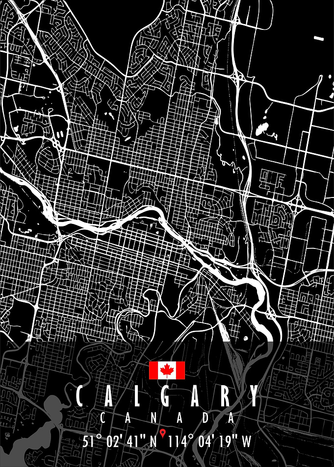 CALGARY MAP CANADA