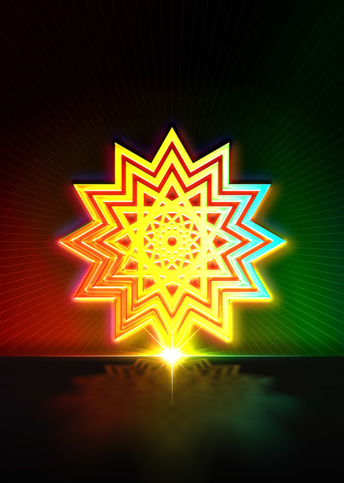 Neon Glyph Mandala Rune