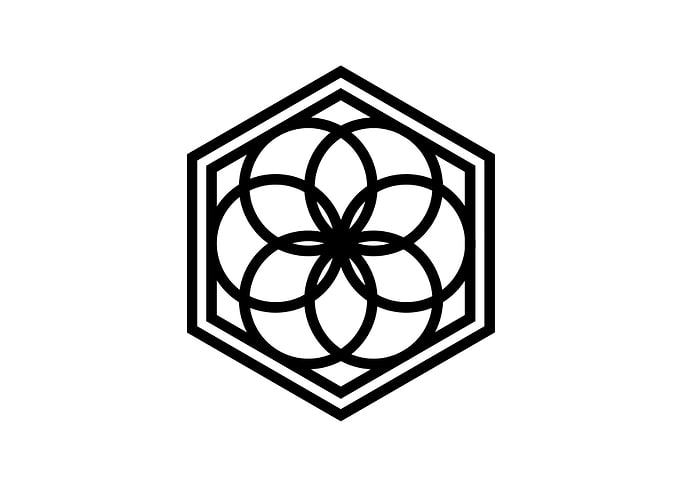 Black Geometric Glyph Rune
