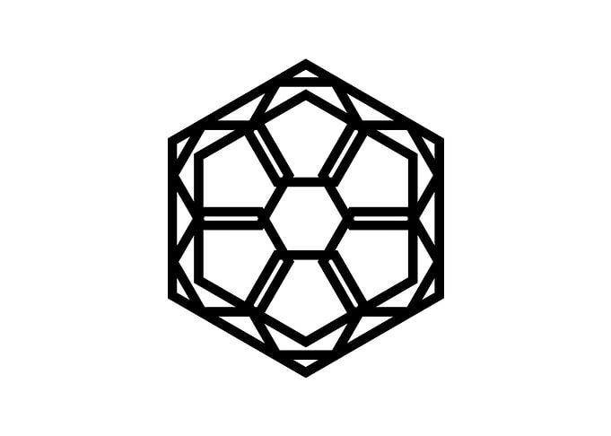 Black Geometric Glyph Rune