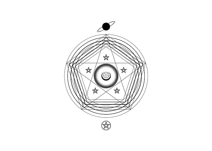 Black Geometric Glyph Rune
