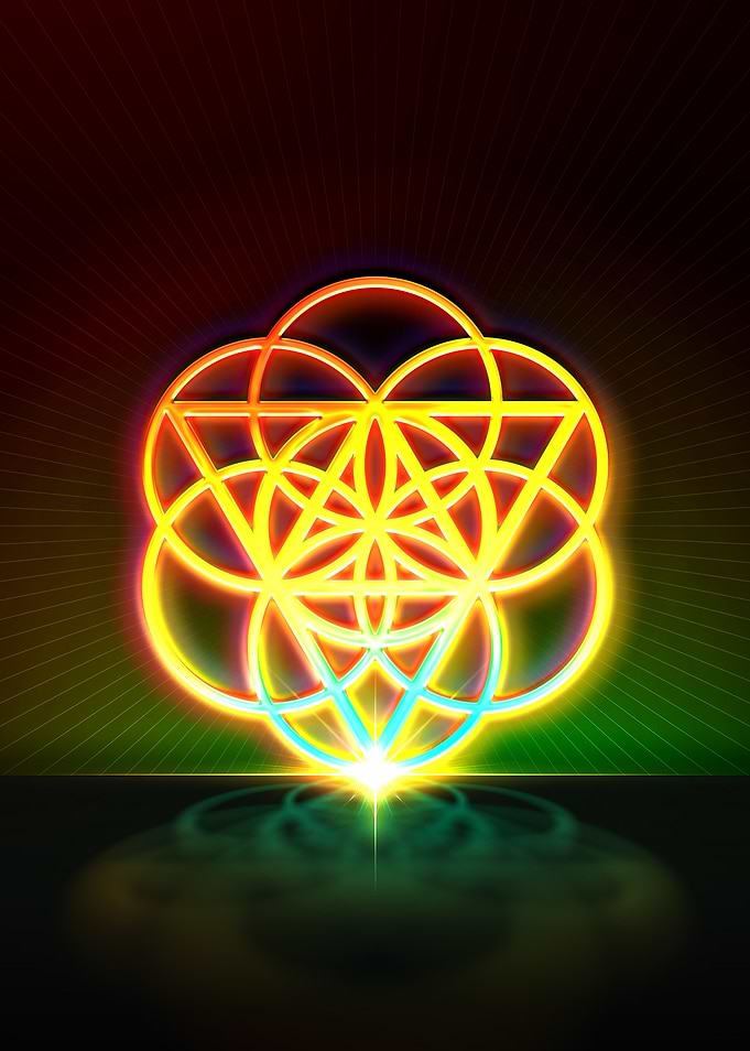 Neon Glyph Mandala Rune