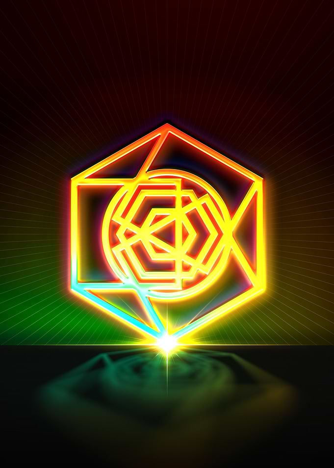 Neon Glyph Mandala Rune