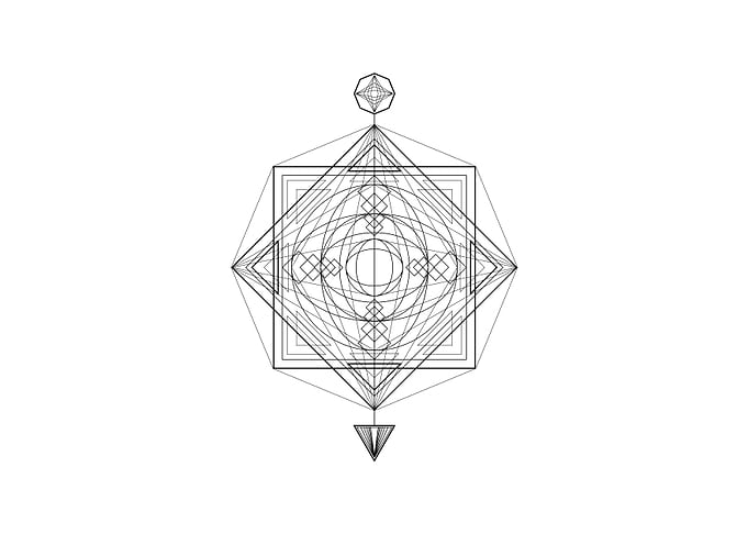 Black Geometric Glyph Rune