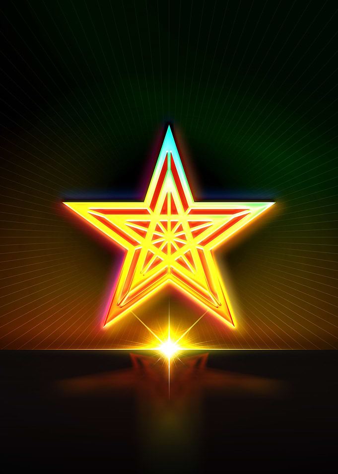 Neon Sacred Geometry Glyph
