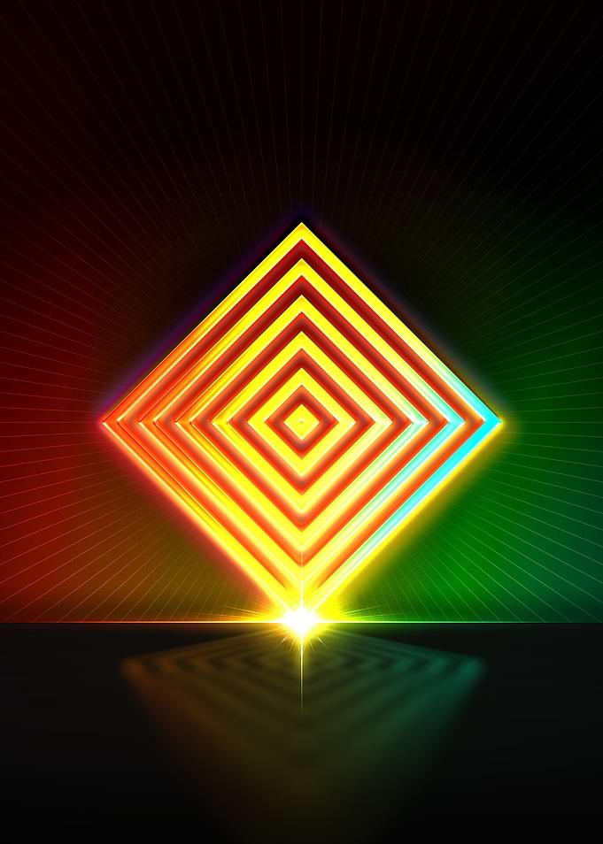 Neon Sacred Geometry Glyph