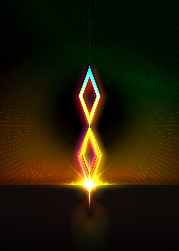 Neon Geometric Glyph Rune