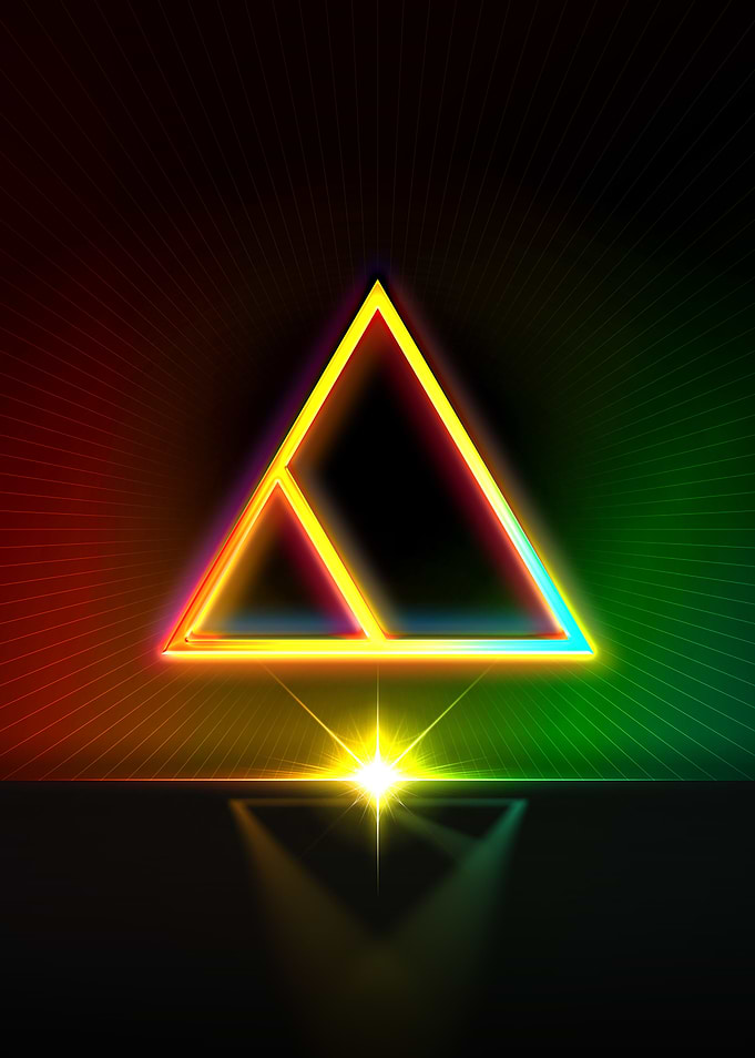 Neon Sacred Geometry Glyph