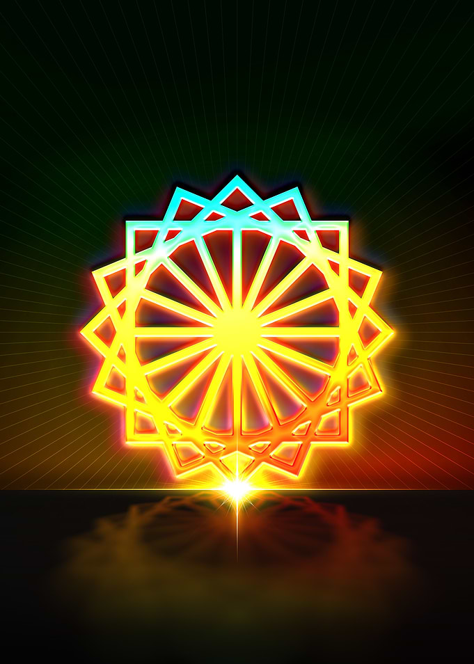 Neon Geometric Glyph Sigil