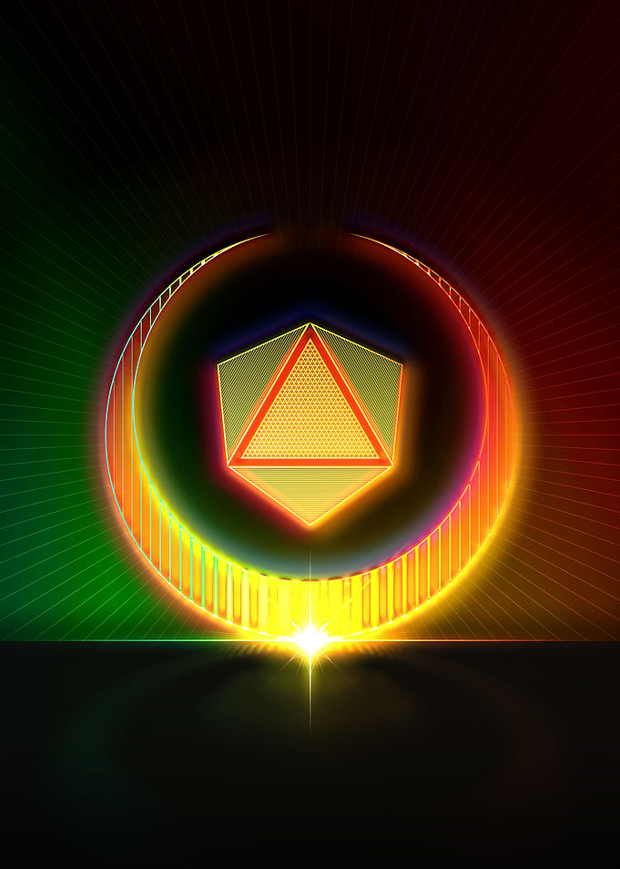 Neon Geometric Glyph Rune