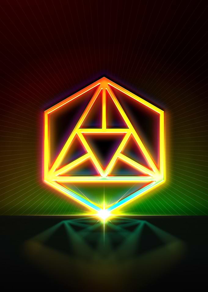 Neon Geometric Glyph Rune