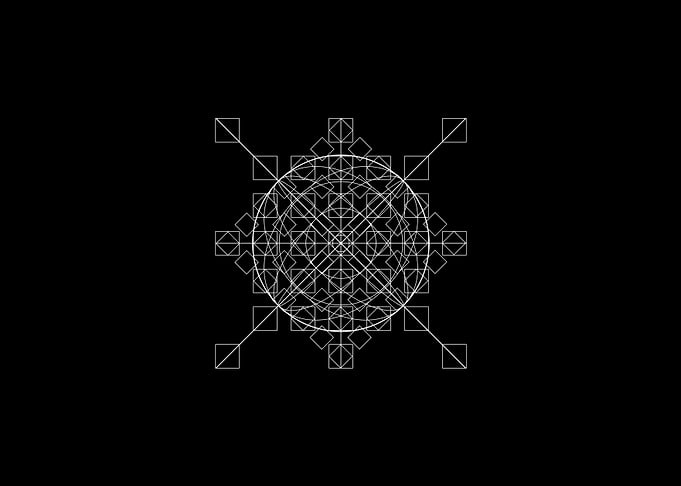 Black Geometric Glyph Rune