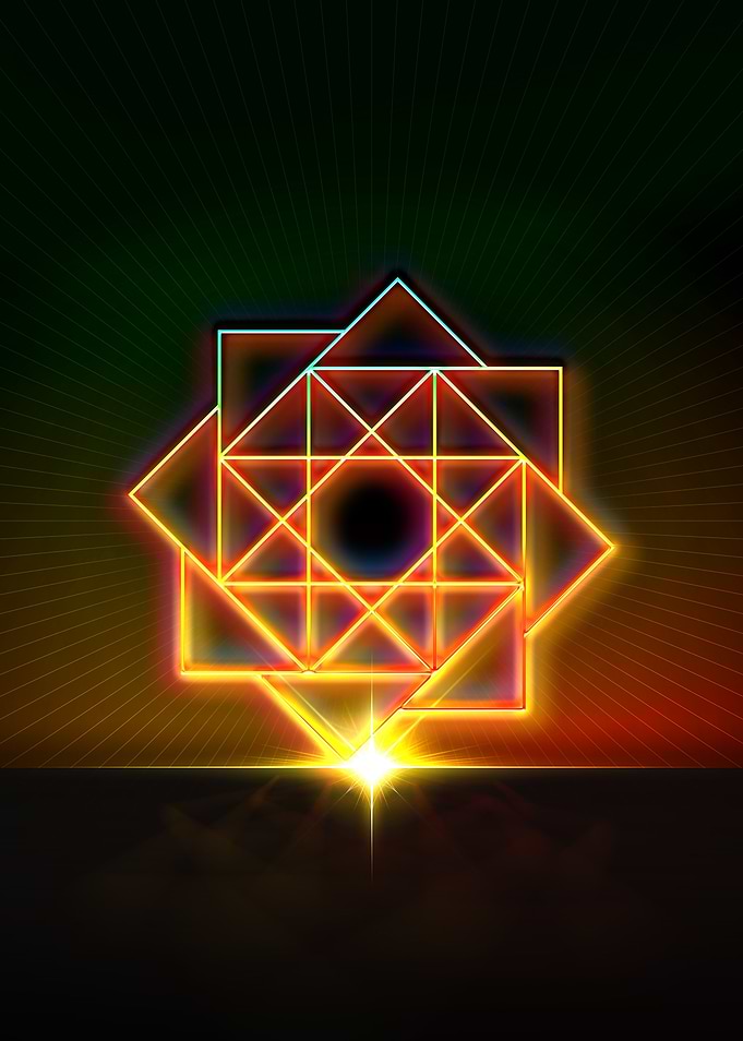 Neon Geometric Glyph Sigil