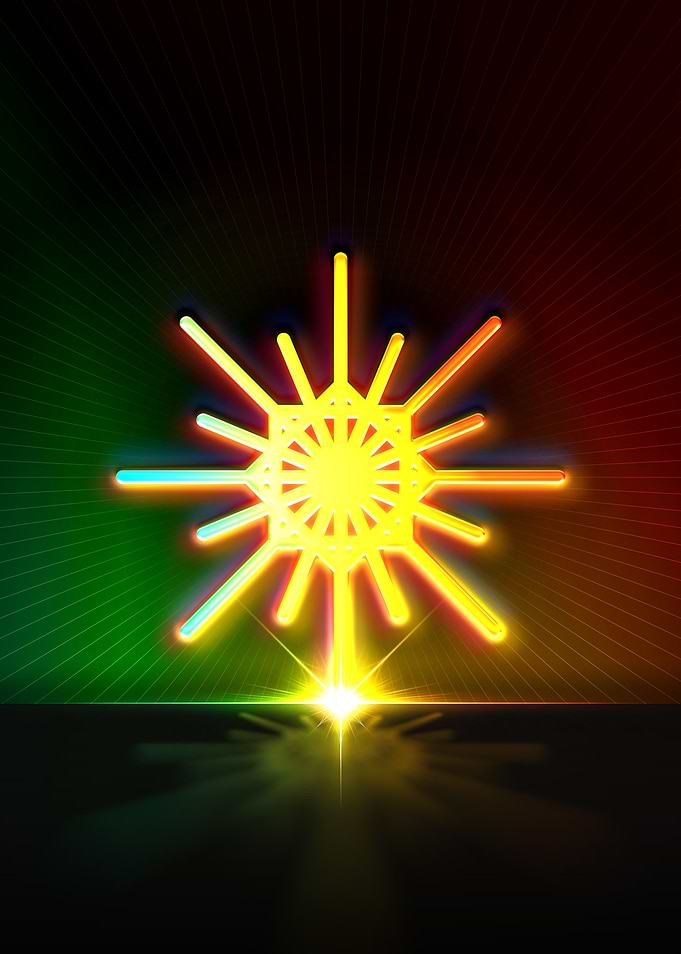 Neon Sacred Geometry Glyph