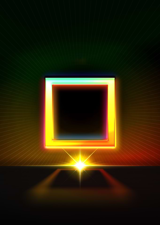 Neon Sacred Geometry Glyph