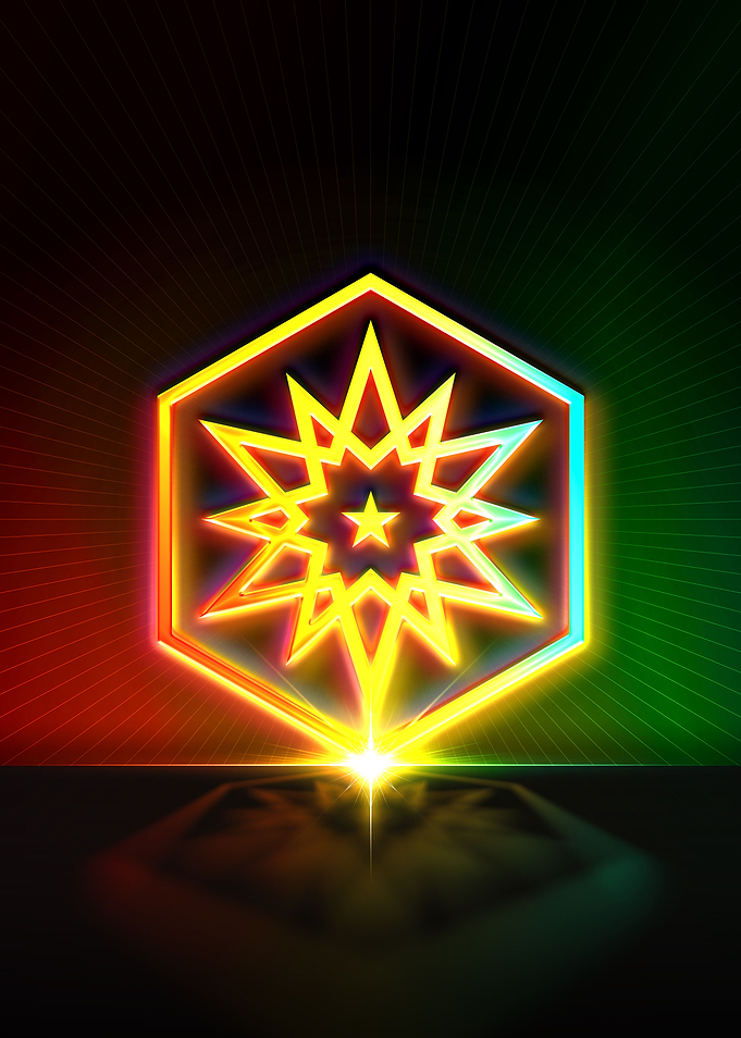 Neon Geometric Glyph Rune