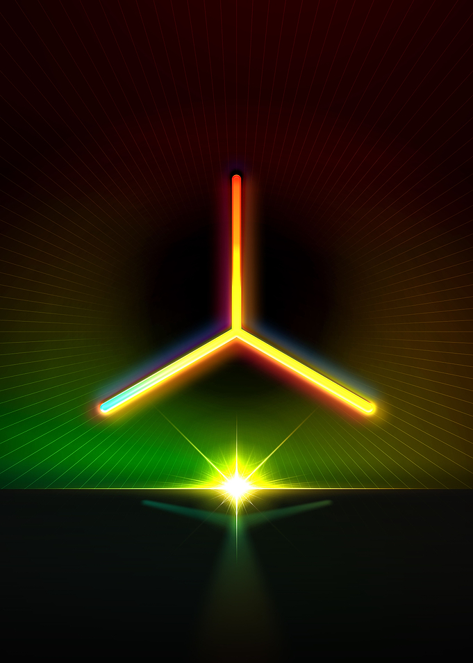 Neon Geometric Glyph Rune