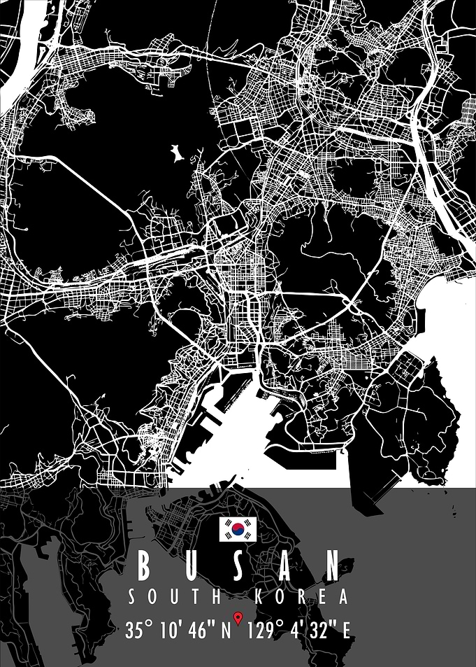 BUSAN MAP SOUTH KOREA