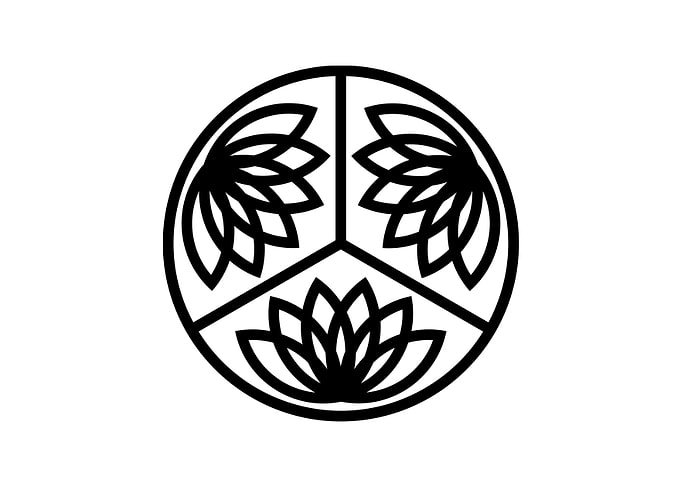 White Geometric Glyph Sign