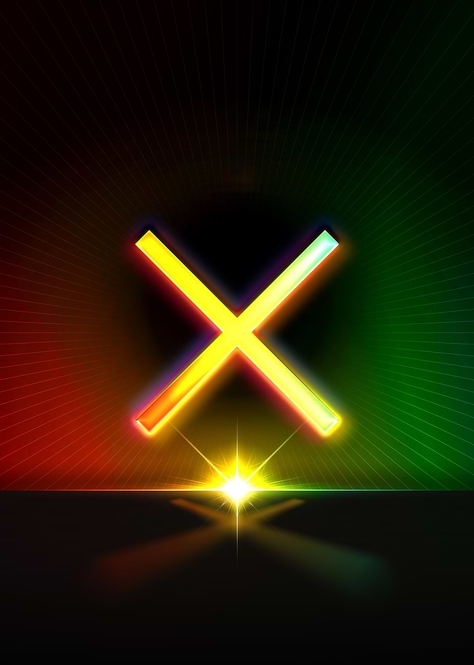 Neon Geometric Glyph Rune