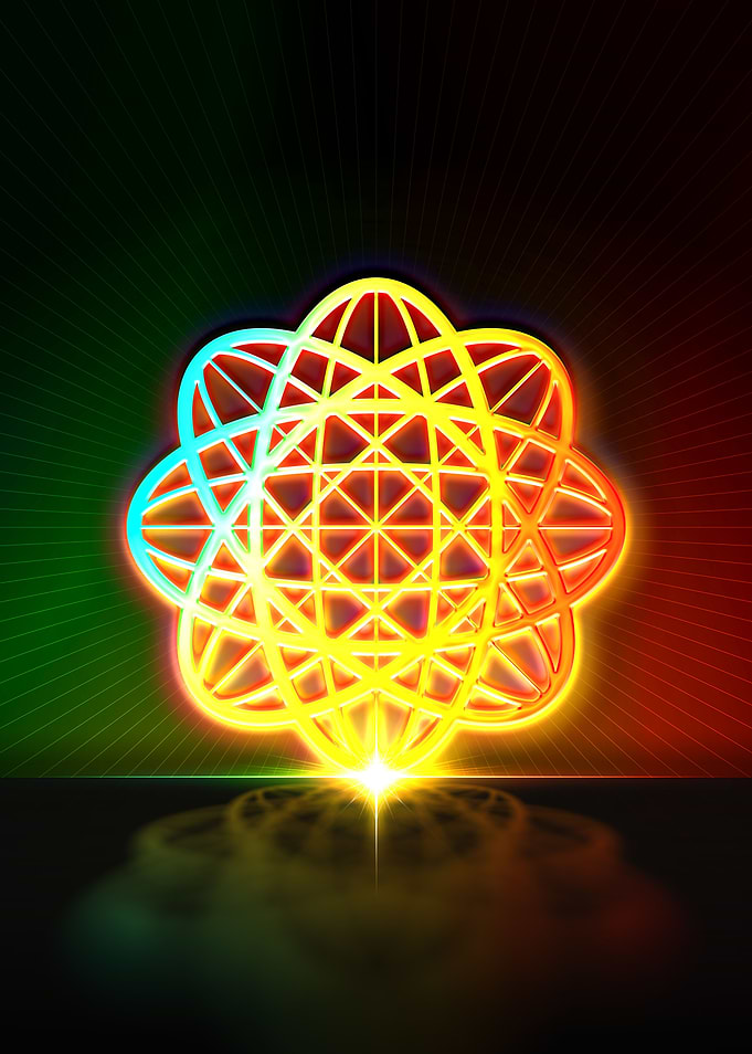 Neon Sacred Geometry Glyph