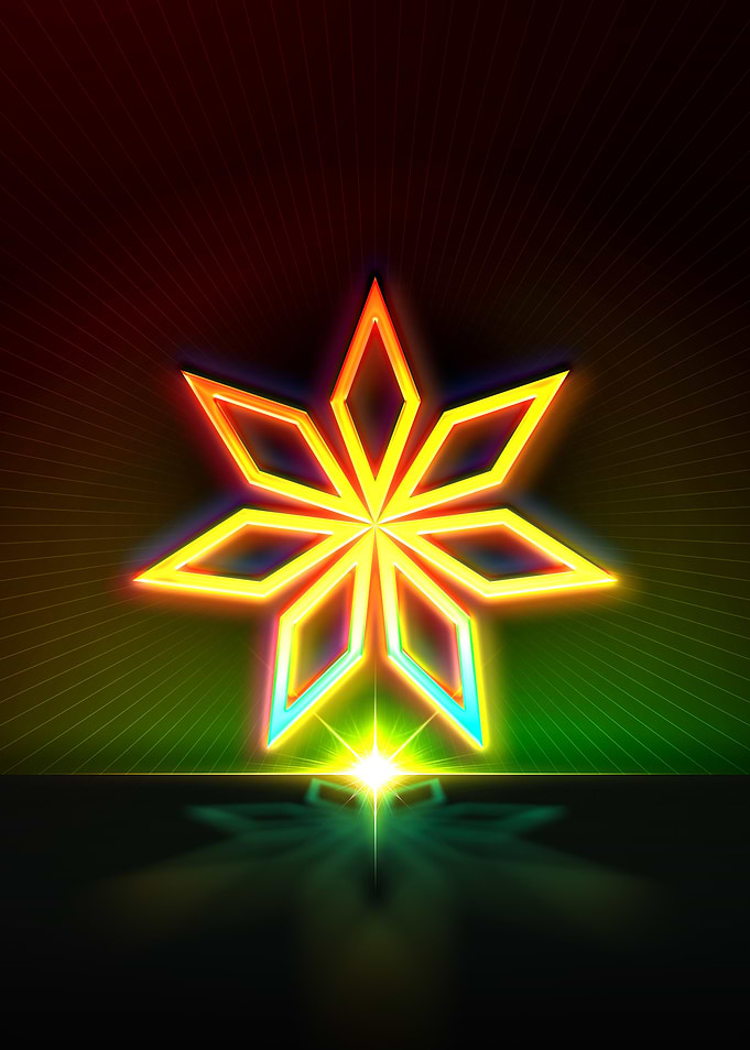 Neon Geometric Glyph Rune