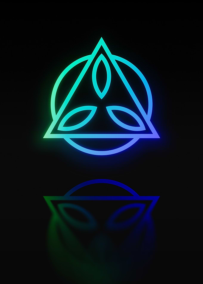 Neon Sacred Geometry Glyph