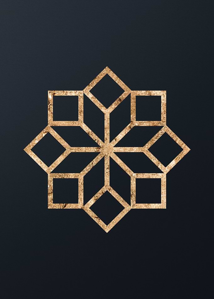 Gold Sacred Geometry Glyph