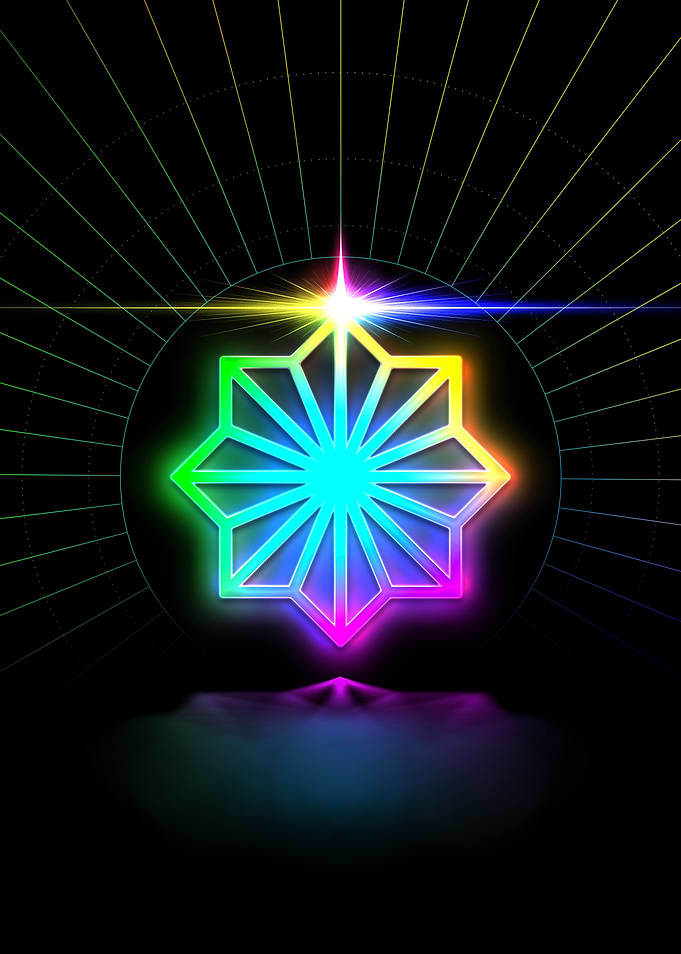 Neon Geometric Glyph Rune