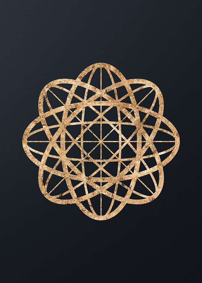 Gold Geometric Glyph Sigil
