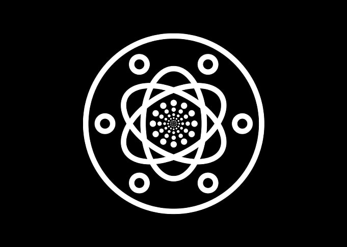 White Geometric Glyph Sign