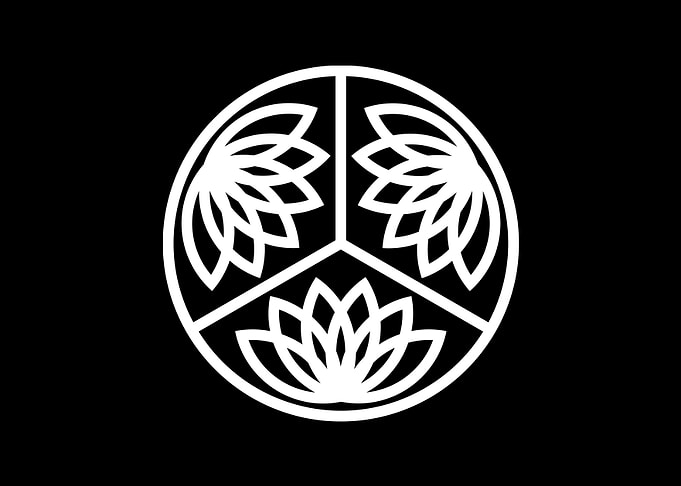 White Geometric Glyph Sign