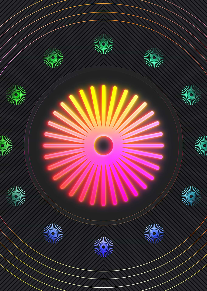 Neon Geometric Glyph Rune