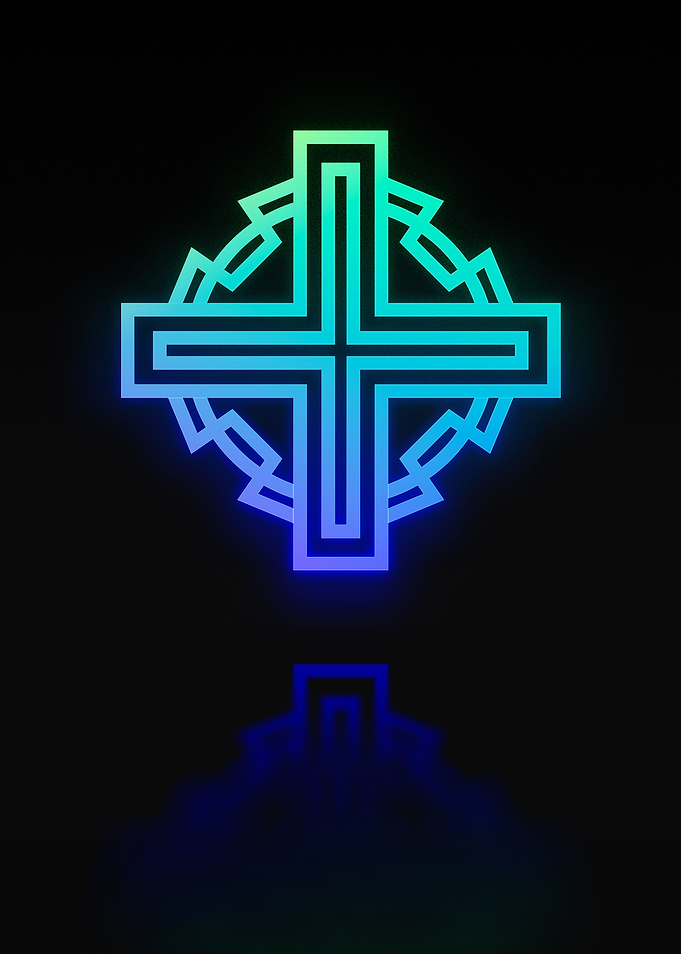Neon Geometric Glyph Rune