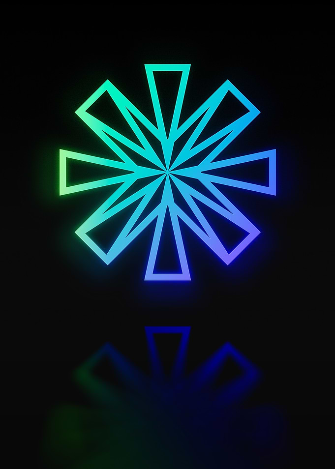 Neon Geometric Glyph Rune