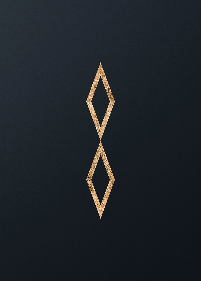 Gold Sacred Geometry Glyph