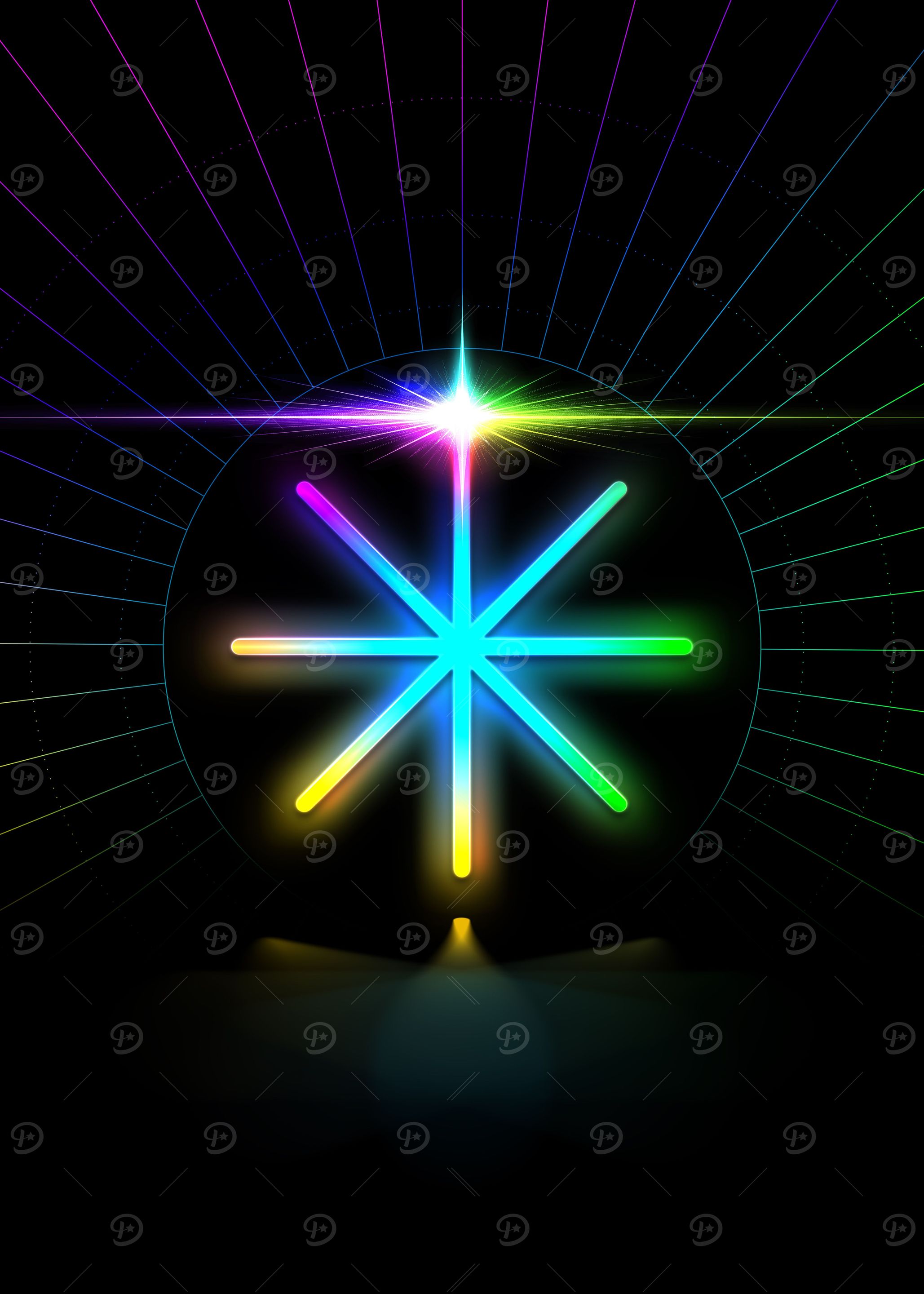 Neon Geometric Glyph Sigil
