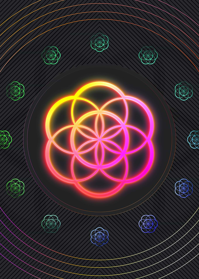 Neon Geometric Glyph Rune