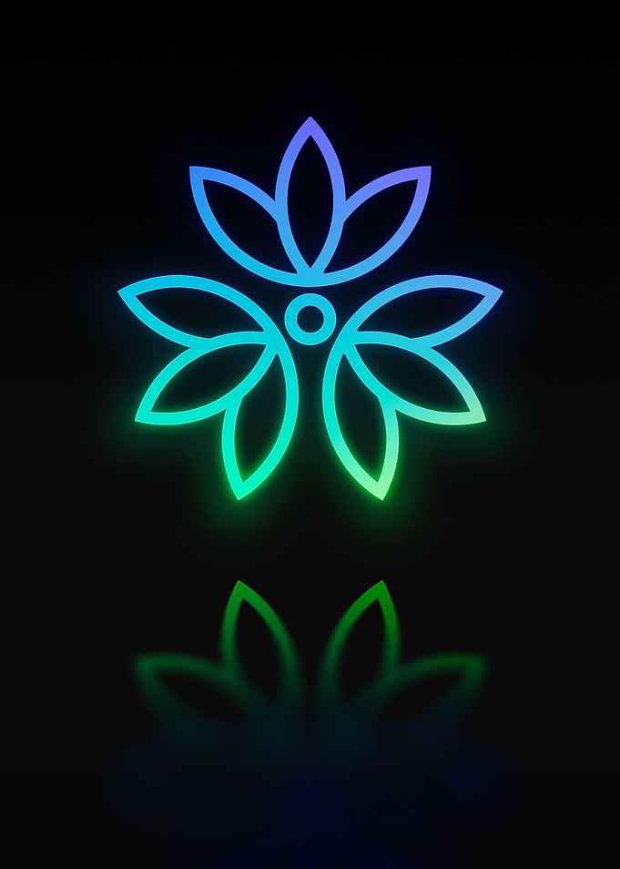 Neon Geometric Glyph Rune