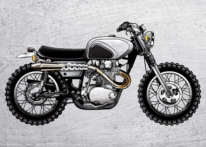 Motorbike Wall Poster 86