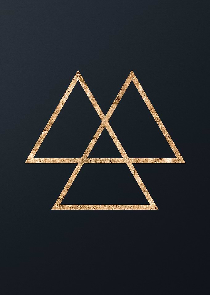 Gold Sacred Geometry Glyph