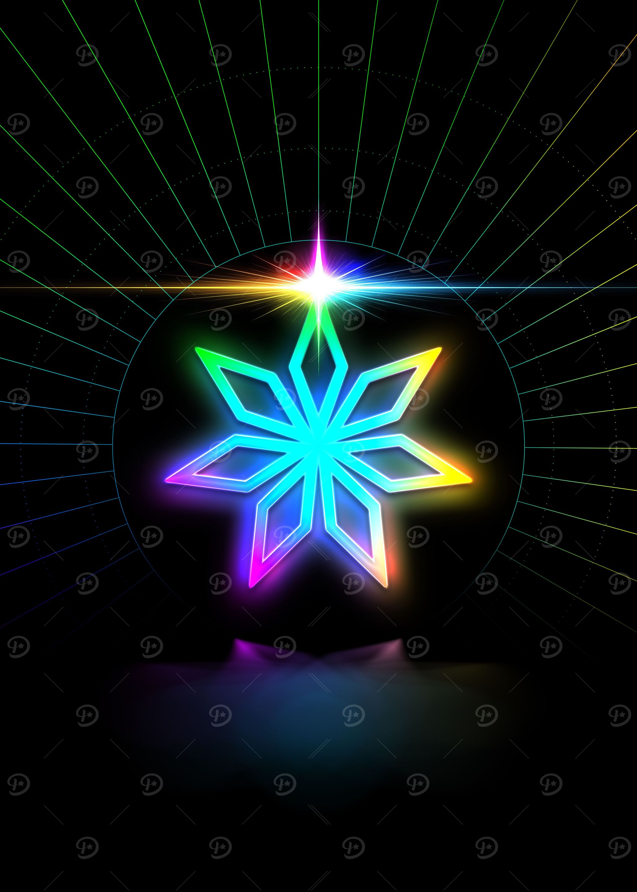Neon Geometric Glyph Rune