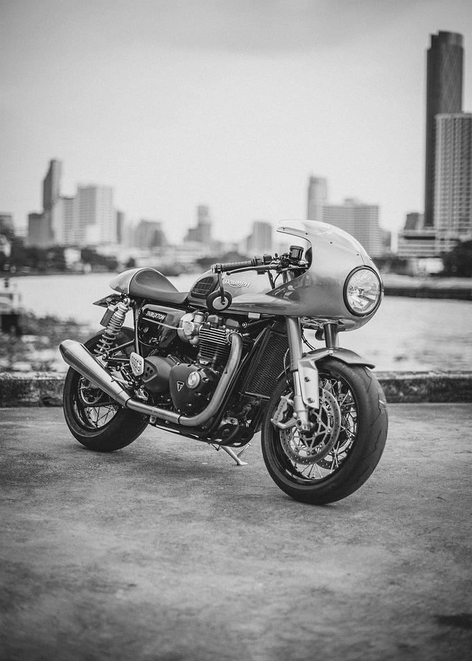 Black White Motorcycle