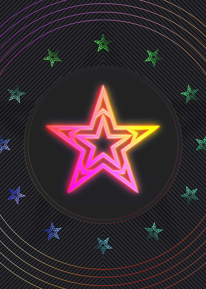 Neon Geometric Glyph Sigil
