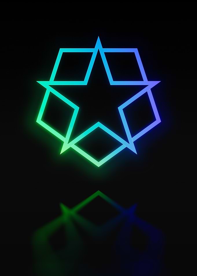 Neon Geometric Glyph Rune
